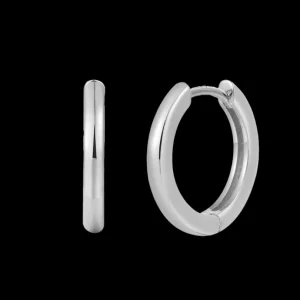 XENOX Ohrringe^OVAL MINI Creolen 925/- Sterlingsilber, rhodiniert