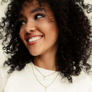 XENOX Charms^P LETTER Charm 925/- Sterlingsilber, 18k Vergoldung