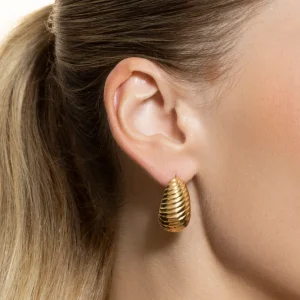 XENOX Ohrringe^PARIS Ohrringe aus Edelstahl, beschichtet goldfarben