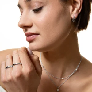 XENOX Partnerringe | Ringe^Partnerring aus 925/- Sterlingsilber, rhodiniert silberfarben