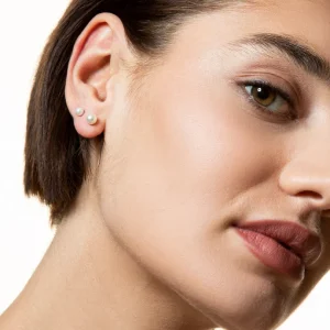 XENOX Ohrringe^PEARL Ohrringe 925/- Sterlingsilber, rhodiniert silberfarben