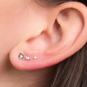 XENOX Piercings^PIERCING 925/- Sterlingsilber, rhodiniert