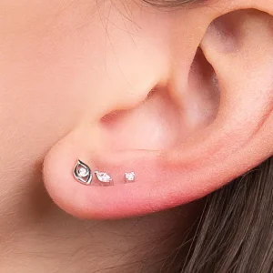XENOX Piercings^PIERCING Auge 925/- Sterlingsilber, rhodiniert
