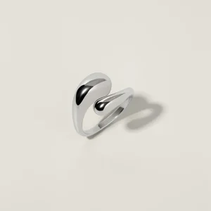 XENOX Ringe^RAIN Ring 925/- Sterlingsilber, rhodiniert