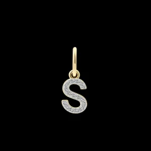 XENOX Charms^S LETTER Charm 925/- Sterlingsilber, 18k Vergoldung