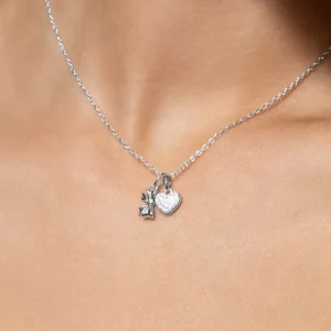 XENOX Charms^SCHLEIFE Charm 925/- Sterlingsilber, rhodiniert