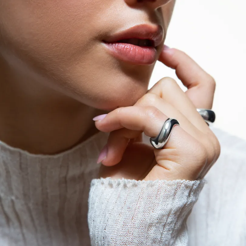 serpentine_ring__sterling_2-1.webp XENOX Ringe^SERPENTINE Ring 925/- Sterlingsilber, rhodiniert