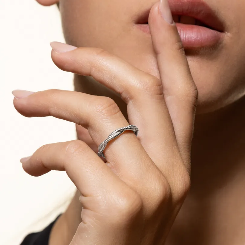 siren_ring__sterlingsilbe_2.webp XENOX Ringe^SIREN Ring 925/- Sterlingsilber, 18k Vergoldung