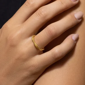 XENOX Ringe^SIREN Ring 925/- Sterlingsilber, 18k Vergoldung