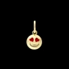 XENOX Charms^SMILEY Charm 925/- Sterlingsilber, 18k Vergoldung goldfarben