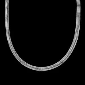XENOX Halsketten^SNAKE Halskette aus Edelstahl, silberfarben beschichtet