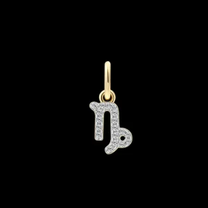 XENOX Charms^STEINBOCK Charm 925/- Sterlingsilber, 18k Vergoldung