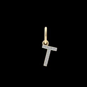 XENOX Charms^T LETTER Charm 925/- Sterlingsilber, 18k Vergoldung