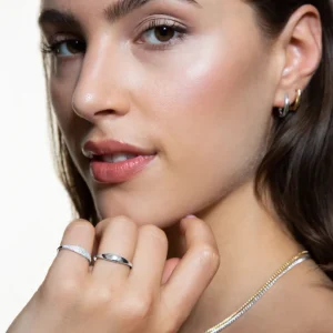 XENOX Ringe^TAG Ring 925/- Sterlingsilber, rhodiniert