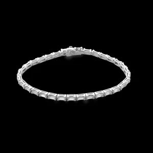 XENOX Armbänder^TENNISARMBAND 925/- Sterlingsilber mit Zirkonia-Steinen, rhodiniert silberfarben