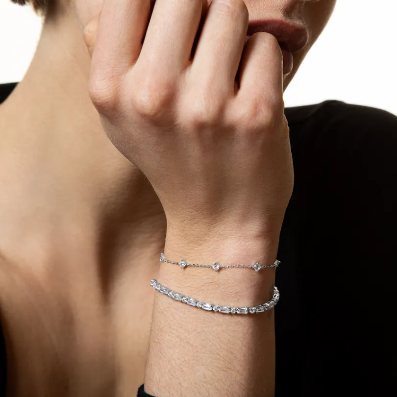 tennisarmband__sterlingsi_1.webp XENOX Armbänder^TENNISARMBAND 925/- Sterlingsilber mit Zirkonia-Steinen, rhodiniert silberfarben