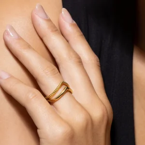 XENOX Ringe^TRILOGY Ring 925/- Sterlingsilber, rhodiniert