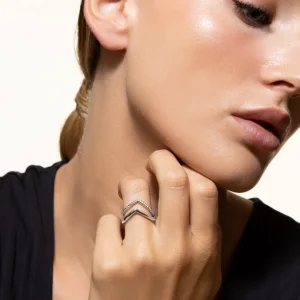 XENOX Ringe^TRILOGY Ring 925/- Sterlingsilber, rhodiniert