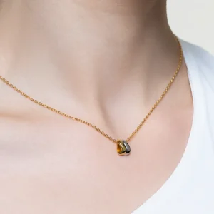 XENOX Halsketten^TWO TONE Halskette 925/- Sterlingsilber, 18k Vergoldung gold/silberfarben