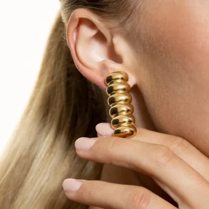 XENOX Ohrringe^VERONA Ohrringe aus Edelstahl, beschichtet goldfarben