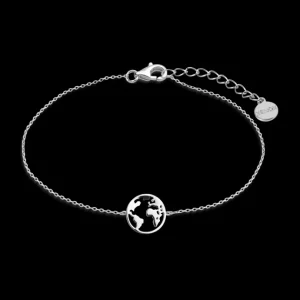 XENOX Armbänder^WELTKUGEL Armband 925/- Sterlingsilber, rhodiniert