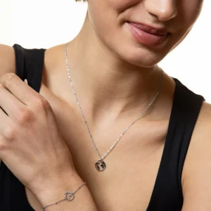 XENOX Armbänder^WELTKUGEL Armband 925/- Sterlingsilber, rhodiniert