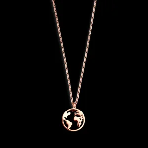 XENOX Halsketten^WELTKUGEL Halskette 925/- Sterlingsilber, rhodiniert
