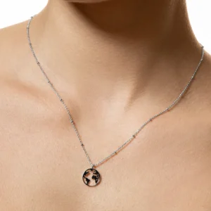 XENOX Halsketten^WELTKUGEL Halskette 925/- Sterlingsilber, rhodiniert