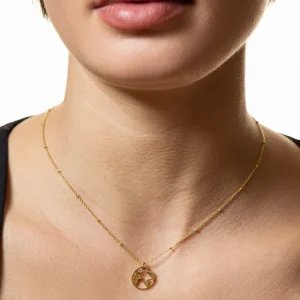 XENOX Halsketten^WELTKUGEL Halskette 925/- Sterlingsilber, rhodiniert