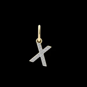 XENOX Charms^X LETTER Charm 925/- Sterlingsilber, 18k Vergoldung