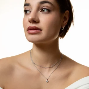 XENOX Halsketten^ZARGE Halskette 925/- Sterlingsilber, rhodiniert silberfarben