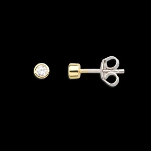 XENOX Ohrringe^ZARGE Ohrring 925/- Sterlingsilber, 18k Vergoldung goldfarben