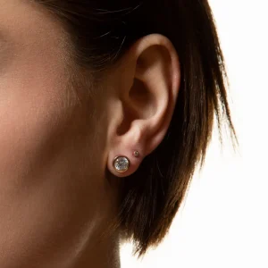 XENOX Ohrringe^ZARGE Ohrringe 925/- Sterlingsilber, rosé vergoldet roséfarben