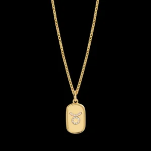 XENOX Halsketten^ZODIAC Stier Halskette 925/- Sterlingsilber, rhodiniert