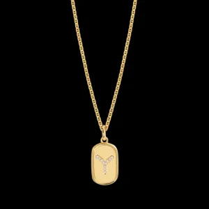 XENOX Halsketten^ZODIAC Widder Halskette 925/- Sterlingsilber, rhodiniert